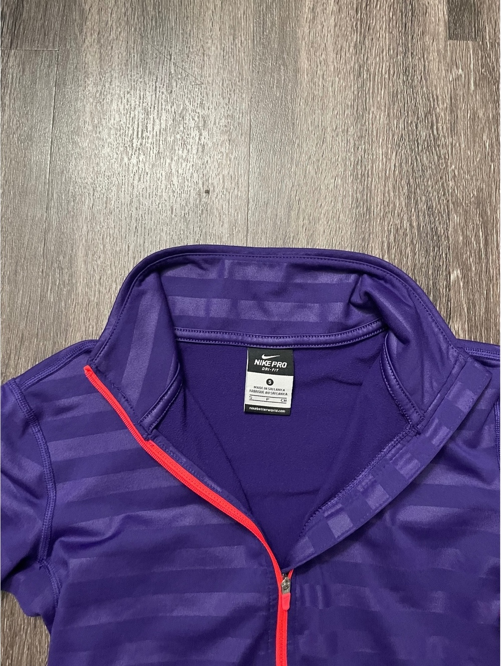 Nike Pro HyperWarm 1/2 Zip Striped Pullover - Picture 3 of 8
